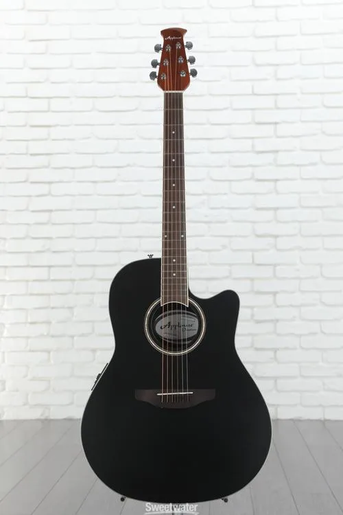  Ovation Applause AB28-5S Super Shallow Acoustic-electric Guitar - Black Satin Demo