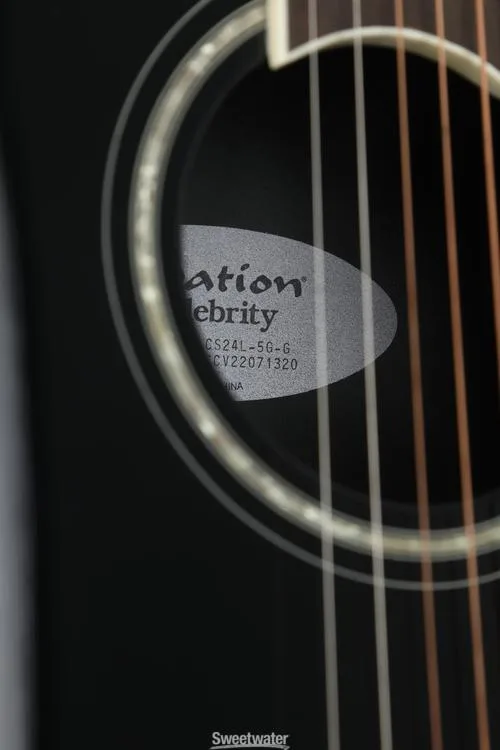  Ovation Celebrity Standard CS24L-5G Mid-depth Left-handed Acoustic-electric Guitar - Black