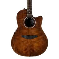 Ovation Applause 6 String Acoustic Electric Guitar, Right, Vintage Flame, Mid Depth Body (AB24IIP-VF)