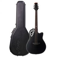 Ovation Kaki King Signature Elite AA Solid Spruce Top Acoustic-Electric Guitar with Hard Case, Satin Black