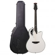 Ovation Melissa Etheridge Signature Elite AA SOlid Spruce Top Acoustic-Electric Guitar with Hard Case, Pearlescent White