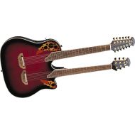 Ovation Celebrity Collection 6 String Electric Guitar Right Handed, Ruby Red Burst CSE225-RRB