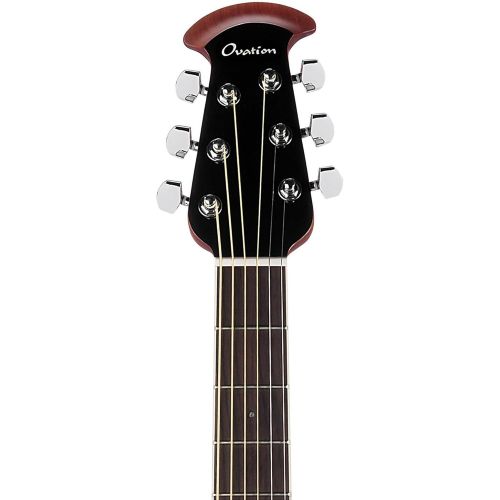  Ovation Celebrity Collection 6 String Acoustic-Electric Guitar, Right, Ruby Red, Super Shallow Body (CE48-RR)