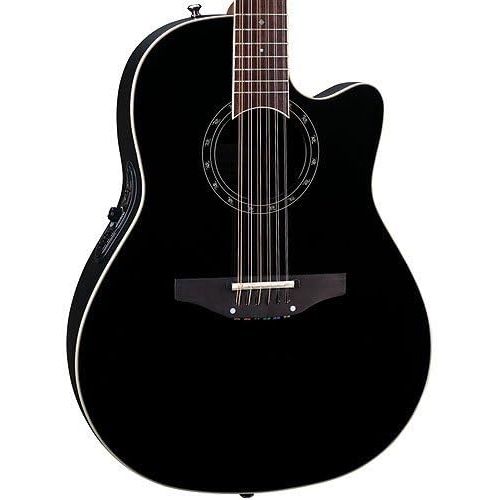  Ovation Standard Balladeer 2751AX 12-string Acoustic-electric Guitar, Black