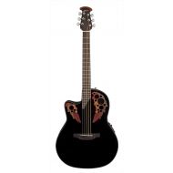 Ovation Celebrity Collection 6 String Acoustic-Electric Guitar Left, Black CE44L-5