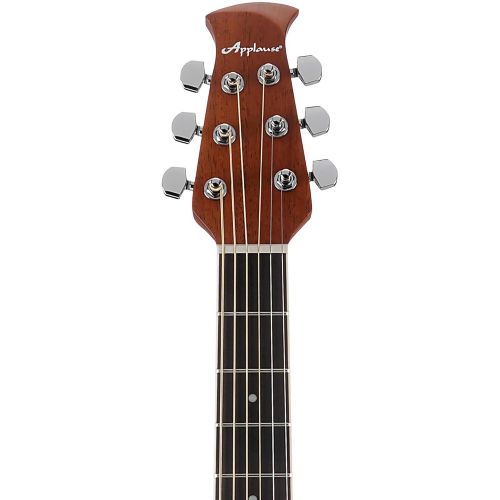  Ovation Applause 6 String Acoustic-Electric Guitar Right, Ruby Red Mid Depth AB24II-RR