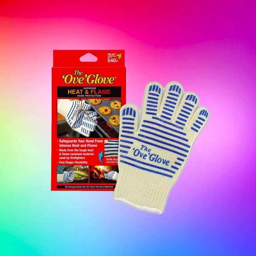  [아마존베스트]Ove Glove Hot Surface Handler Oven Mitt Glove, Perfect for Kitchen/Grilling, 540 Degree Resistance, As Seen On TV Household Gift, Heat & Flame