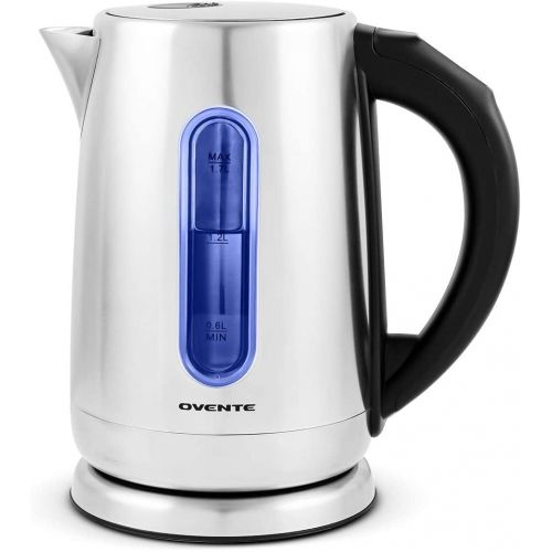  NEW Ovente Stainless Steel Electric Kettle with Touch Screen Control Panel, 5 Variable Temperature Control and Keep Warm on EACH TEMPERATURE, 1.7 Liter (KS58S)