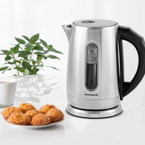  NEW Ovente Stainless Steel Electric Kettle with Touch Screen Control Panel, 5 Variable Temperature Control and Keep Warm on EACH TEMPERATURE, 1.7 Liter (KS58S)