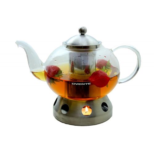  Ovente FGD51T Glass Teapot, 51 oz, Clear