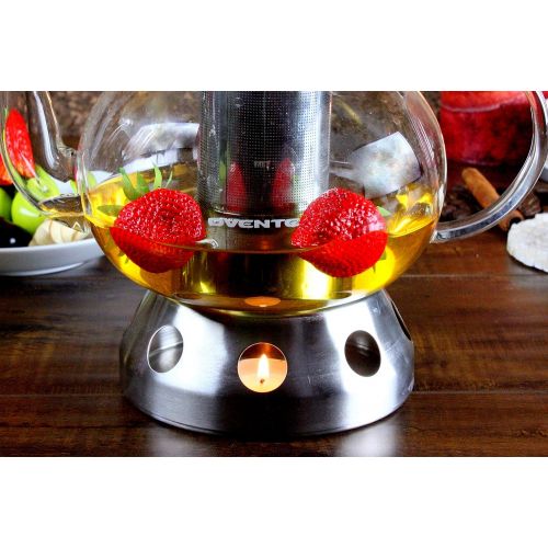  Ovente FGD51T Glass Teapot, 51 oz, Clear