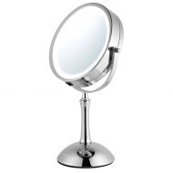 Ovente LED 1x/8x Magnifying Makeup Mirror - 7.0 Lighted Table Vanity Mirror - Cordless, Battery...