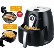 /Ovente Digital Air Fryer 3.2qt, Grill Pan and Non-Stick Frying Basket, Auto Shut-Off, 6 Cooking Presets, LED Display, Touch Sensor, 1400W, White (FAD61302W)