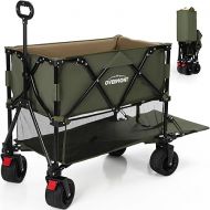 Overmont 400L Foldable Double Decker Wagon - Large Capacity Collapsible Wagon Cart- 52