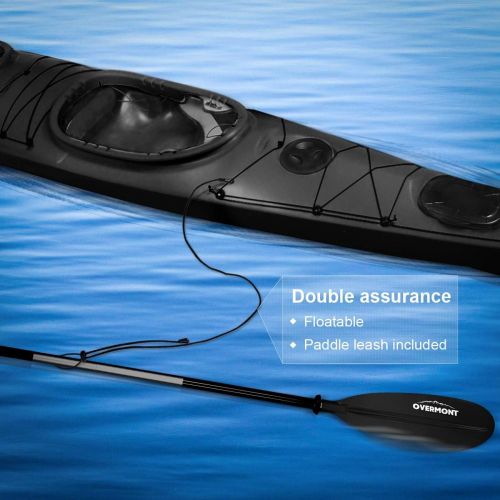  [아마존베스트]Overmont Kayak Paddle 87” 2-Piece Heavy Duty Aluminum Alloy Lightweight Oar for Inflatable Kayaks with Leash
