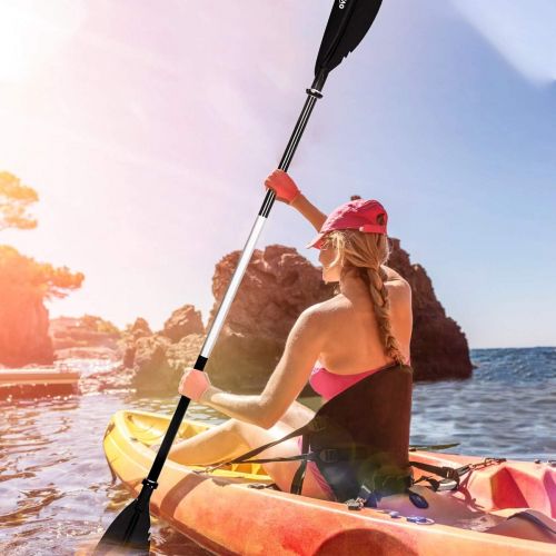  [아마존베스트]Overmont Kayak Paddle 87” 2-Piece Heavy Duty Aluminum Alloy Lightweight Oar for Inflatable Kayaks with Leash