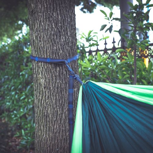  [아마존 핫딜]  [아마존핫딜]Overmont 1 Paar Hangematte Befestigungs-Set Aufhangeset Baum Riemen mit 18 Schlaufen 280cm*2,5cm max 300kg fuer Camping Wandern Picknick Outdoor Reise