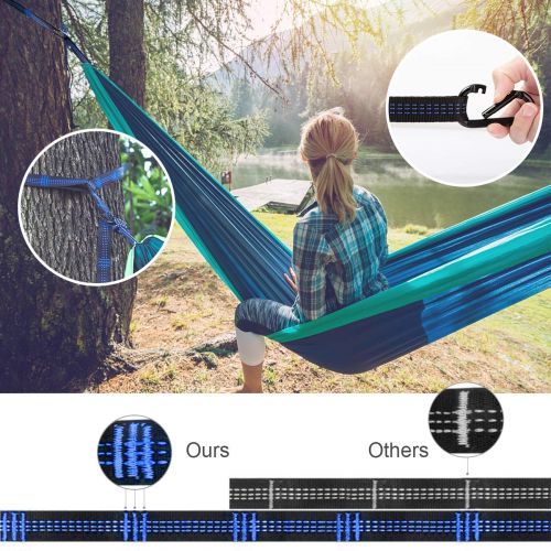  [아마존 핫딜]  [아마존핫딜]Overmont 1 Paar Hangematte Befestigungs-Set Aufhangeset Baum Riemen mit 18 Schlaufen 280cm*2,5cm max 300kg fuer Camping Wandern Picknick Outdoor Reise