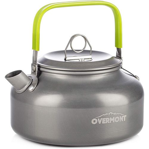  Overmont Camping Wasserkocher Kessel Teekanne Kaffeekanne Camping Kochgeschirr Set Outdoor Geschirr Set Kochtopf Set Grillgeschirr Picknick Topf Tragbar Aluminium fuer Outdoor Pickn