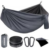 Overmont Double Layers Outdoor Hammock with Tree Straps German TUV Certificated Portable Camping Hammock for Two Lightweight for Backpacking Hiking Sports Travel Max Load of 880lbs