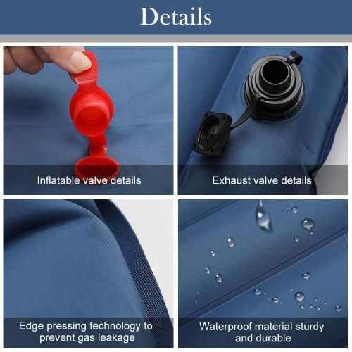  Overmont AVGDeals Self Inflating Mat Outdoor Tent Sleeping Pad Hiking Pillow Air Mattress Camping