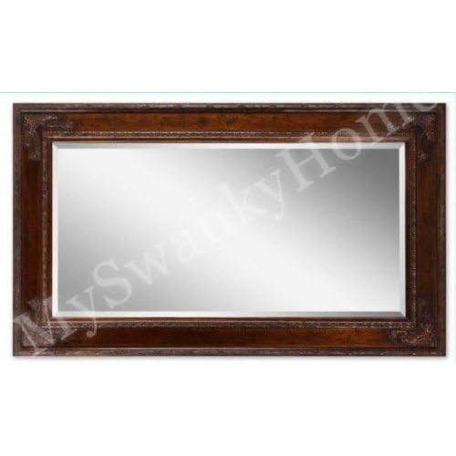  Oversize 73 ORNATE DARK Wood Wall Mirror