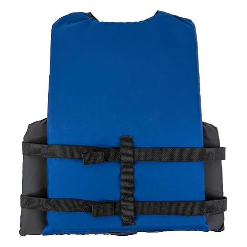  Overton's Universal Adult Life Jacket - Pack of 4, Nylon Shell with Closed-Cell Foam, Open Sides and Sturdy Belts, USCG Approved Type III, Fits Chest Sizes 30