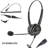 Ovislink OvisLink Dual Ear Call Center Headset for Polycom SoundPoint IP Phones with 2.5mm Headset Jack