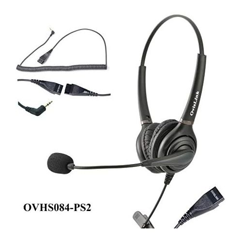  Ovislink OvisLink Dual Ear Call Center Headset for Polycom SoundPoint IP Phones with 2.5mm Headset Jack