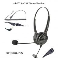 Ovislink Dual Ear Call Center Headset Compatible with AT&T Syn248 Business Phone and Xblue X16 headset
