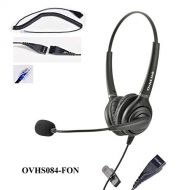 Ovislink OvisLink Dual Ear Call Center Headset Compatible with FortiFone & Talkswitch IP Phones