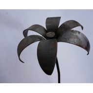 Ovvflowers magnoliophyta,metal sculpture, decorative flower for home, office, bureau, hotel, interior and exterior, upcycled materials, handmade