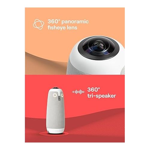  Meeting Owl 3 (Next Gen) 360-Degree, 1080p HD Smart Video Conference Camera, Microphone, and Speaker (Automatic Speaker Focus & Smart Zooming)