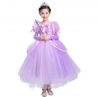 OwlFay Girls’ Princess Rapunzel Aurora Dresses Costume Halloween Party Fancy Dress up Sofia The First Sleeping Beauty Cosplay