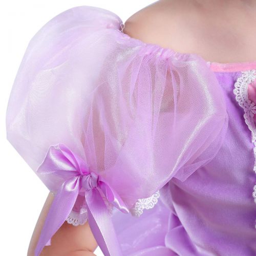  OwlFay Girls’ Princess Rapunzel Aurora Dresses Costume Halloween Party Fancy Dress up Sofia The First Sleeping Beauty Cosplay