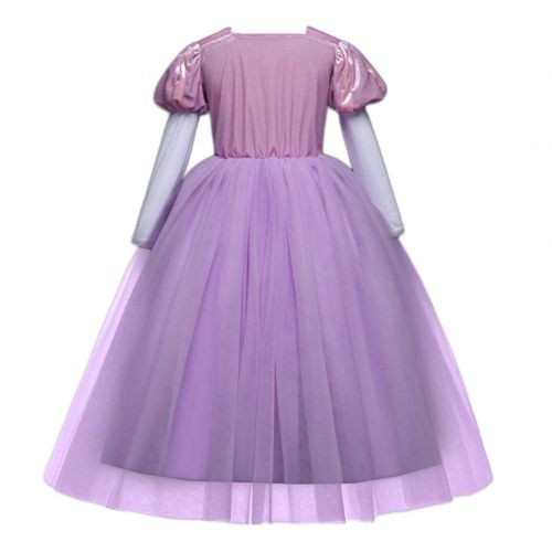  OwlFay Girls Princess Sofia The First Dress up Costume Rapunzel Cosplay Halloween Fancy Party Dress Pageant Long Gown for Kids