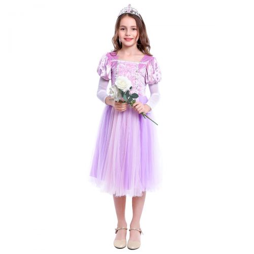  OwlFay Girls Princess Sofia The First Dress up Costume Rapunzel Cosplay Halloween Fancy Party Dress Pageant Long Gown for Kids