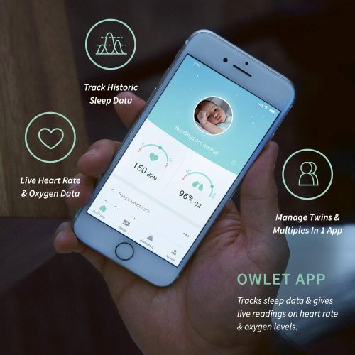  Owlet Smart Sock 2 Baby Monitor - Track Your Infants Heart Rate & Oxygen Levels