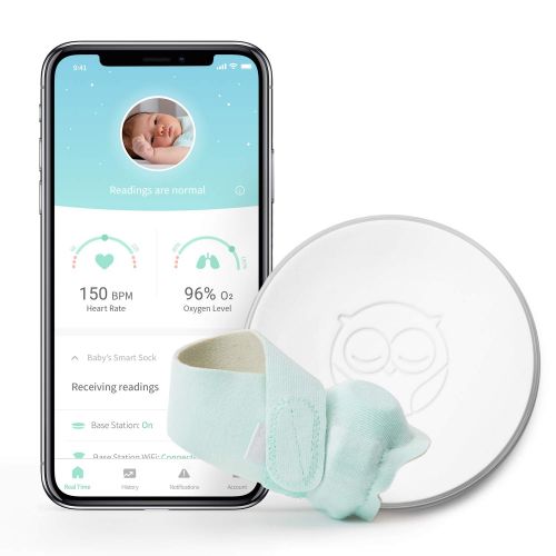  Owlet Smart Sock 2 Baby Monitor - Track Your Infants Heart Rate & Oxygen Levels