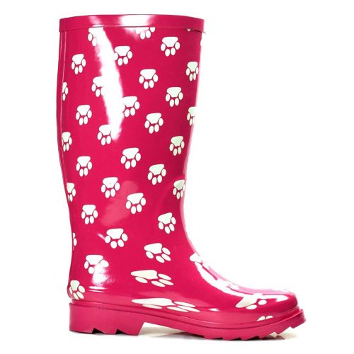  OwnShoe Womens Fashion Mid Calf Waterproof Rubber Rainboots