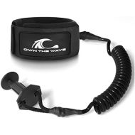 Own the Wave Coiled Premium Body Board Leash - Choose Color