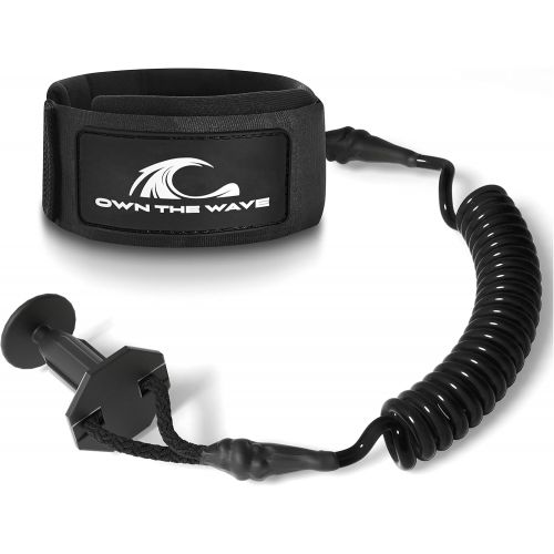  Own the Wave Coiled Premium Body Board Leash - Choose Color