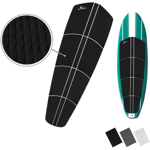  Own the Wave SUP Non Slip Traction Pad - 12 Piece Diamond Tread Paddle Board Deck Grip with 3M Adhesives (Black, Grey, or White)