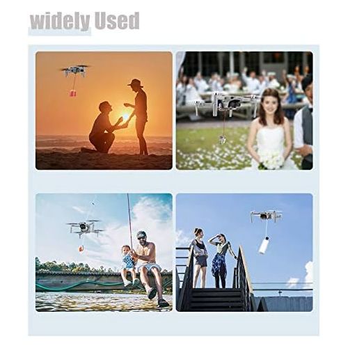  Owoda Mini 2 Airdrop Drone Payload Transport Release Device for Fishing Bait Wedding Party Valentines Day Christmas Props Drone Accessory Compatible with DJI Mavic Mini 1/Mini 2/Mi