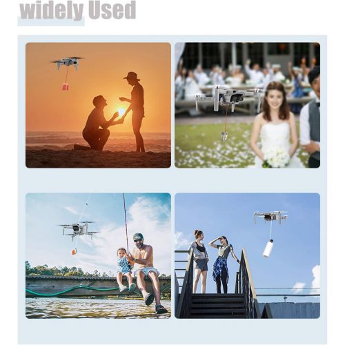  Owoda Mini 2 Airdrop Drone Payload Transport Release Device for Fishing Bait Wedding Party Valentines Day Christmas Props Drone Accessory Compatible with DJI Mavic Mini 1/Mini 2/Mi