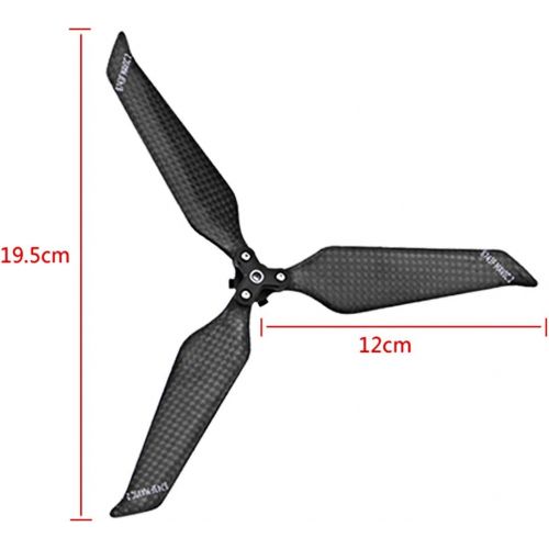  Owoda 2 Pairs Mavic 2 Pro Carbon Fiber Propellers- 3-Blades Foldable Quick-Release Low Noise Reduction 8743 Tri-Blade Props CW CCW Blades for DJI Mavic 2 Pro &Zoom Accessories(Not