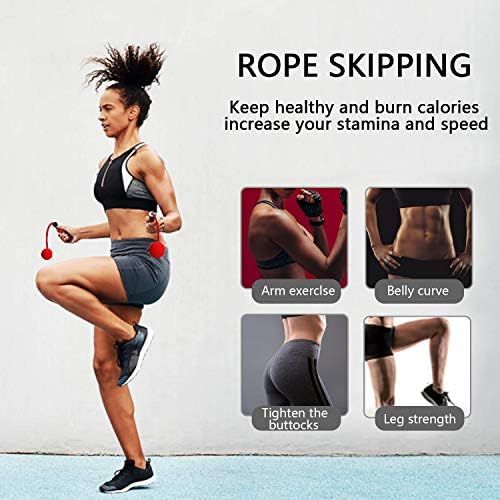  [아마존베스트]Owoda Wireless skipping rope, professional adjustable cordless skipping with double steel ball bearings, durable PVC skipping rope for training and fitness, exercise for adults and child