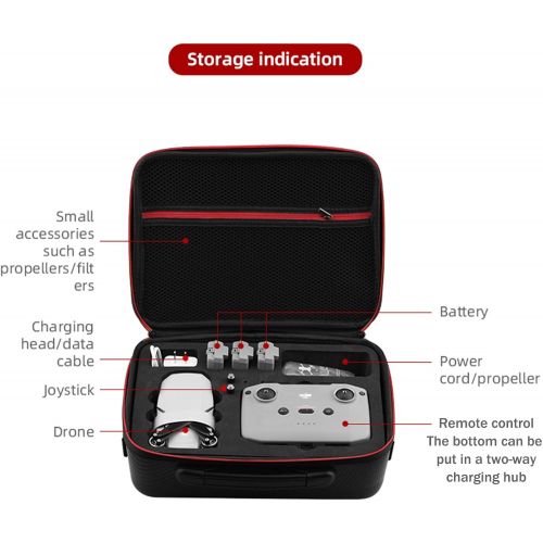  Owoda Mavic Mini 2 Portable Case Waterproof Hard Shell Case Travel Storage Carrying Bag with Adjustable Lanyard for DJI Mavic Mini 2 Fly More Combo