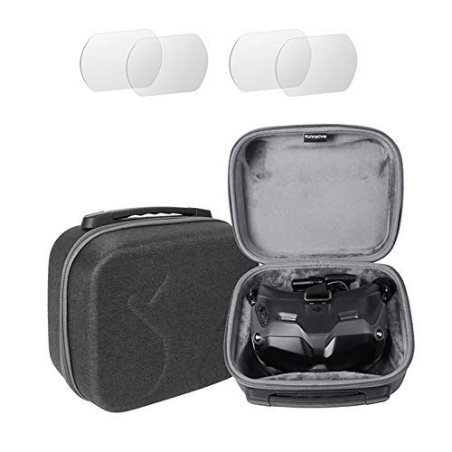  Owoda FPV Goggles V2 Carrying Case + (2 Pairs) Lens Tempered Film for DJI FPV Goggles V2 Lens Protector Accessories, Protable Hard Travel Case, Protective Shockproof Anti-Fall Stor