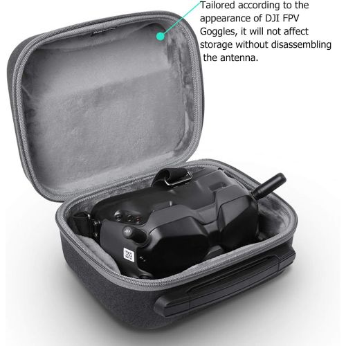  Owoda FPV Goggles V2 Carrying Case + (2 Pairs) Lens Tempered Film for DJI FPV Goggles V2 Lens Protector Accessories, Protable Hard Travel Case, Protective Shockproof Anti-Fall Stor